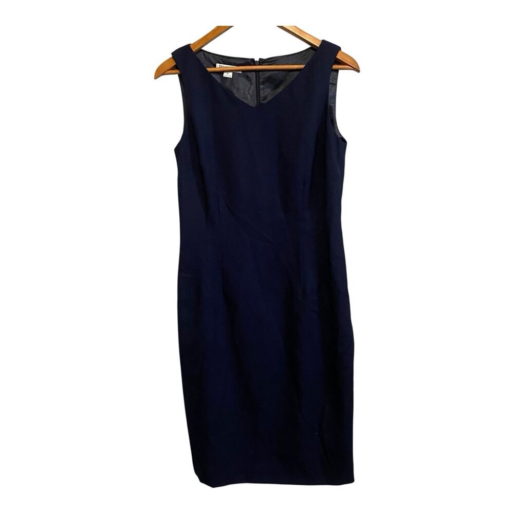 Pendleton Women’s Virgin Wool Sheath Navy Blue Dress Sz 6 Officewear Made in USA
